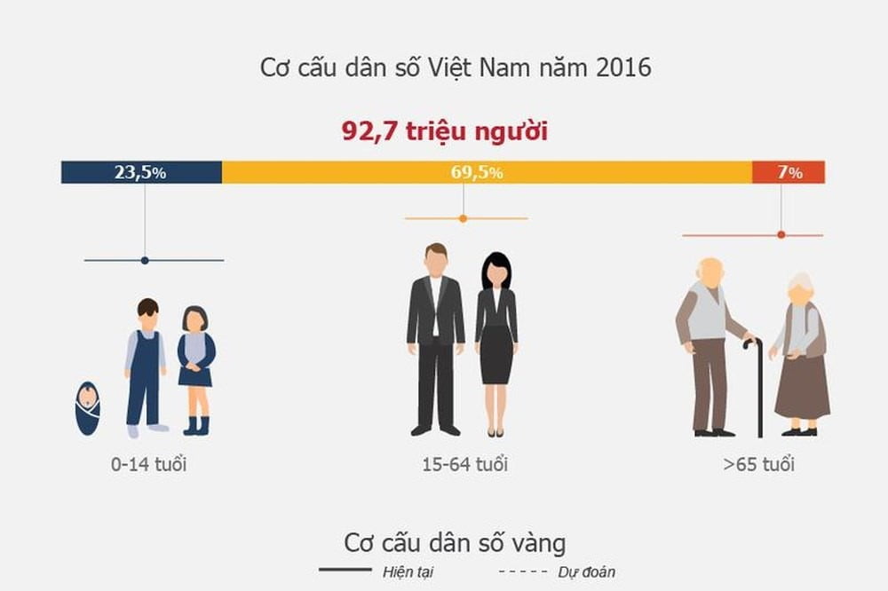 Vietnam population proportion in 2016