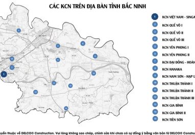 Bản đồ phân bố Khu công nghiệp Bắc Ninh