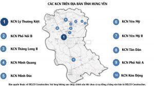 Bản đồ Khu công nghiệp Hưng Yên
