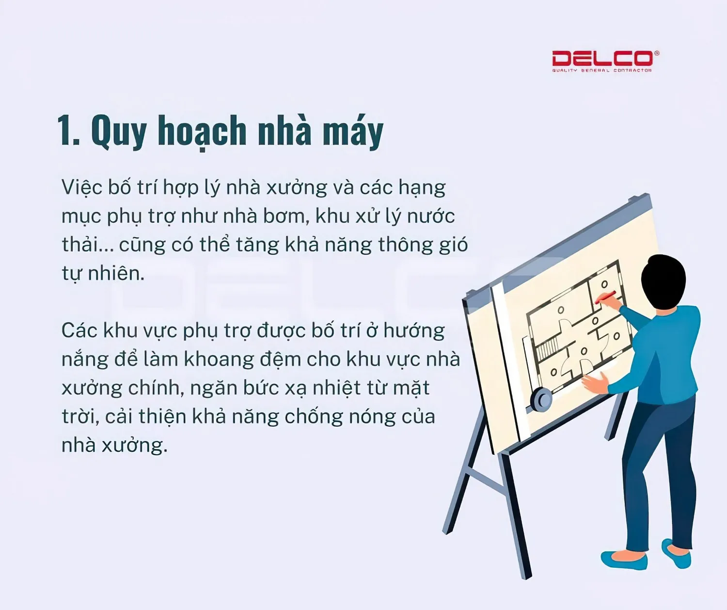 Quy hoạch nhà máy - tận dụng thông gió tự nhiên Quy hoạch nhà máy - tận dụng thông gió tự nhiên