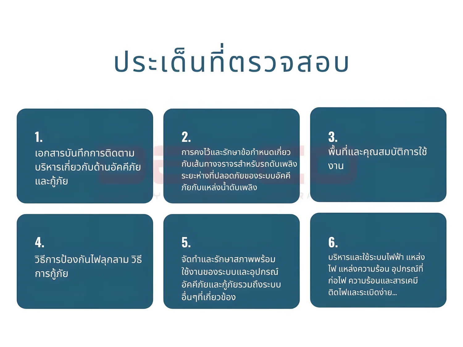 การตรวจสอบอัคคีภัยอย่างเข้มงวดทั่วประเทศ