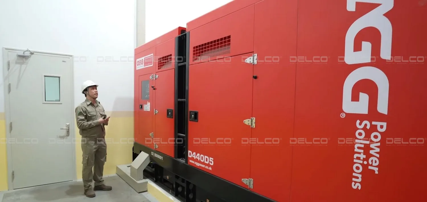 Thi công máy phát điện công suất liên tục 400 KVA tại nhà máy in ấn thương mại Hàn Quốc