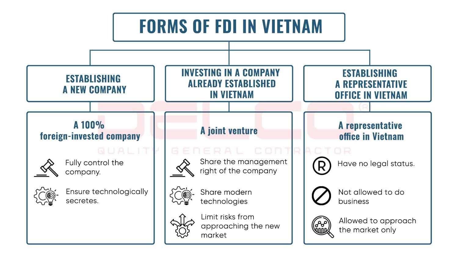 form of fdi to vietnam