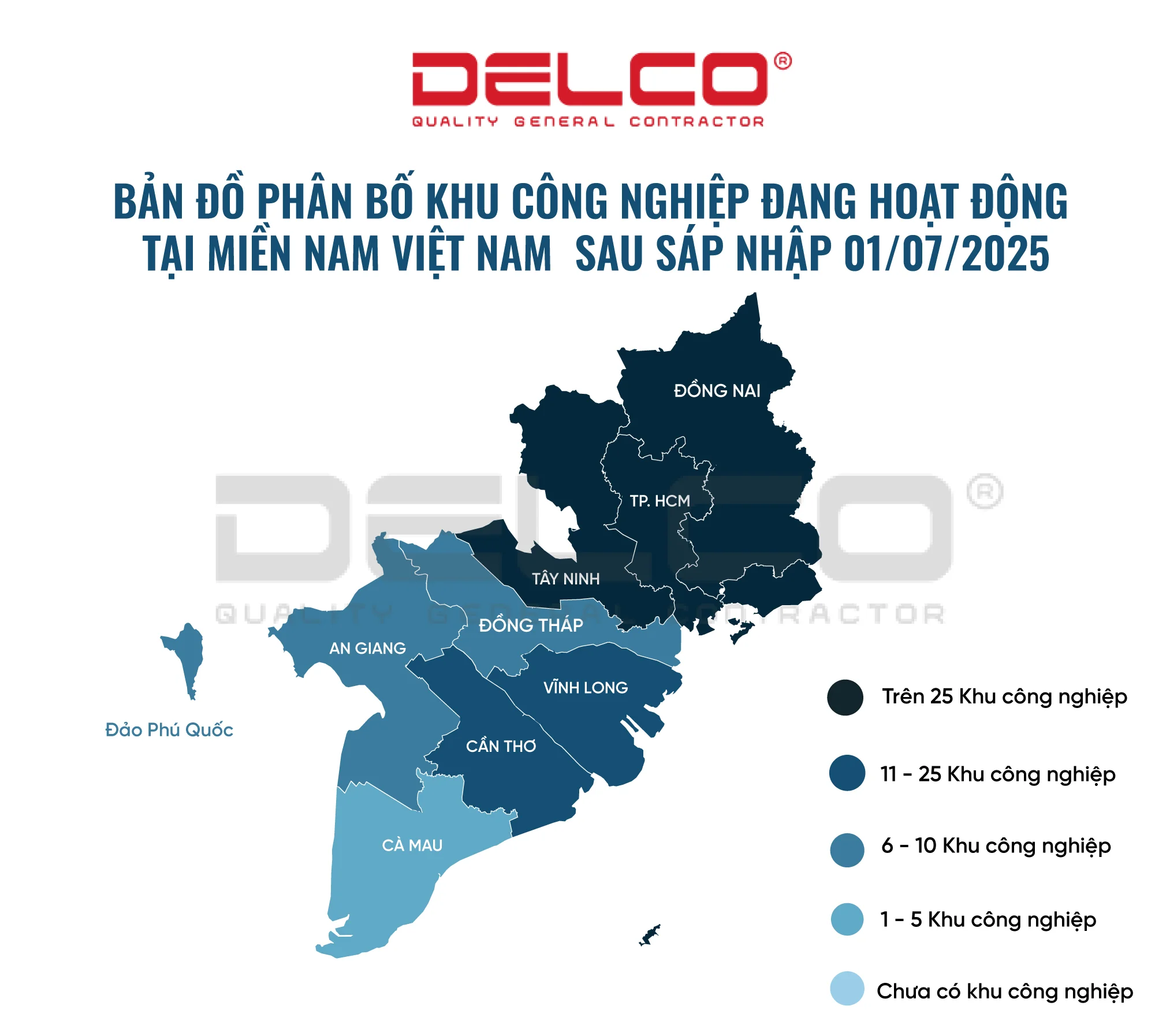 bản đồ các KCN đang hoạt động tại miền Nam