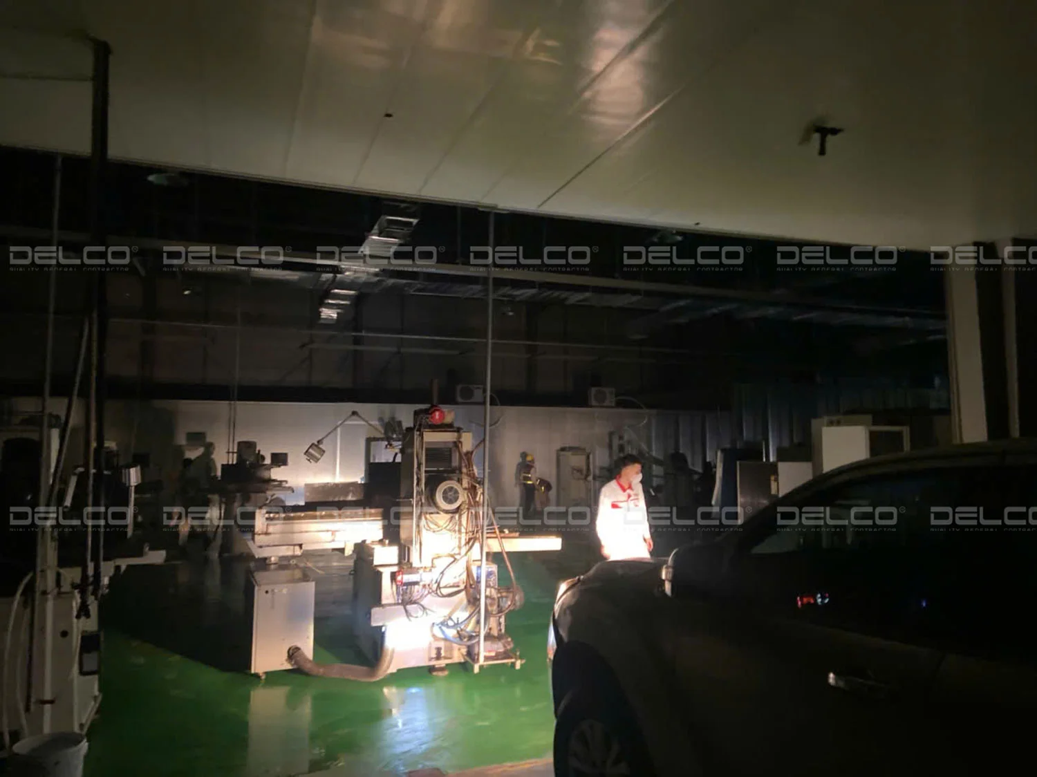 Thi công ban đêm tại dự án cải tạo nâng cấp nhà máy